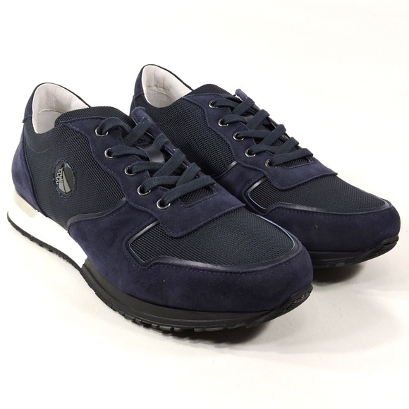 GOOD MAN ?? MEN\'S BLUE SUEDE & FABRIC COMFORT SNEAKERS